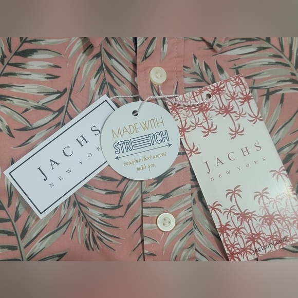 Jach's New York Men's Size Large Stretch Short Sleeve Button Down Shirt - Picture 12 of 13